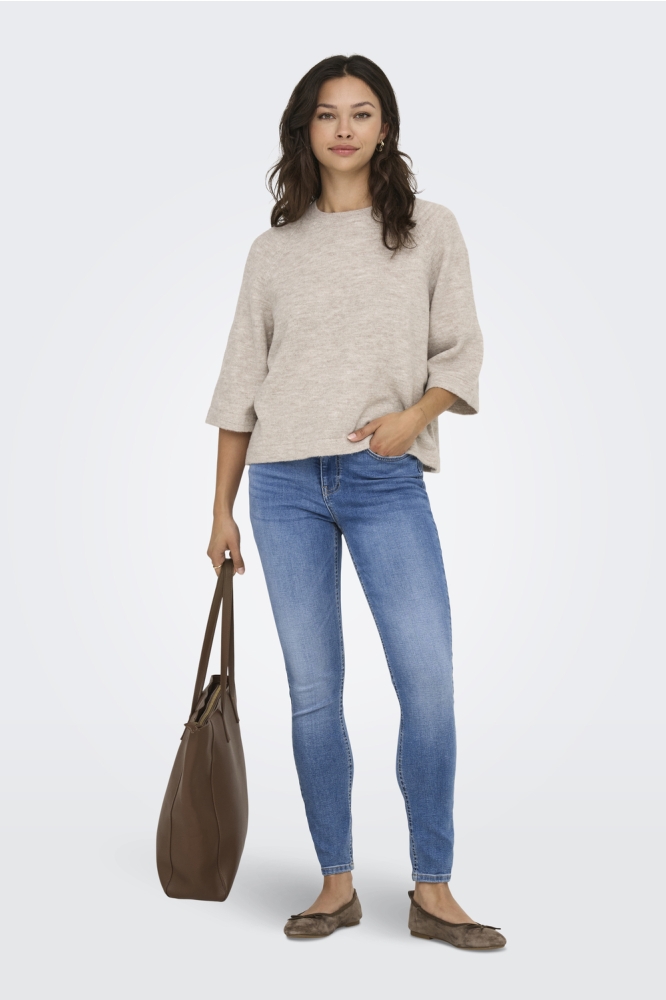 ONLSIMONI 3/4 PULLOVER KNT NOOS 15333199 PUMICE STONE/MELANGE